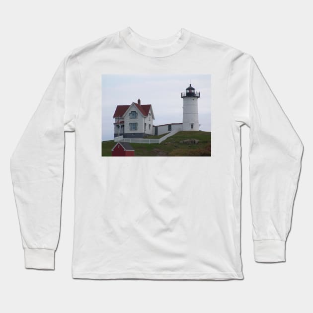 Nubble Light - York Beach, ME Long Sleeve T-Shirt by searchlight